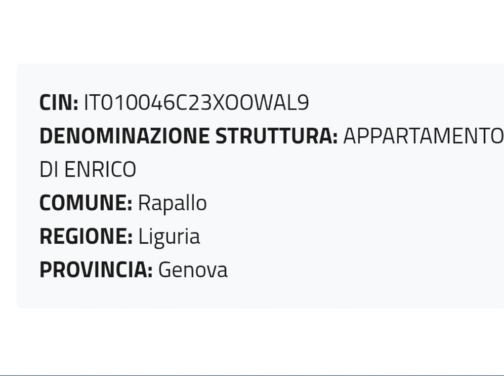 Appartamento Di Enrico ราปาลโล ภายนอก รูปภาพ